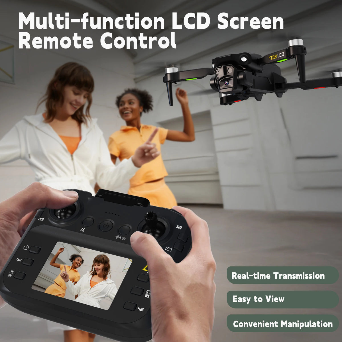 TD12LCD Brushless Camera Drone with LCD Controller