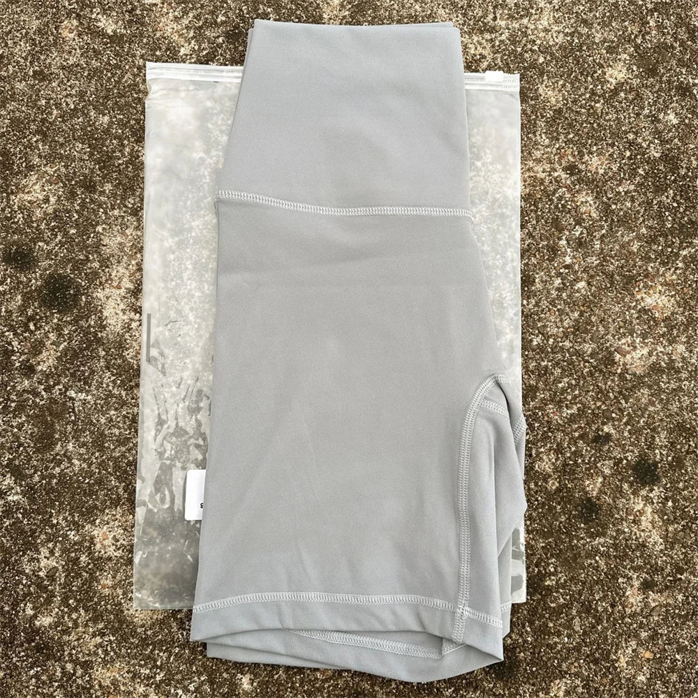 High Waist Seamless Yoga Shorts with Pocket