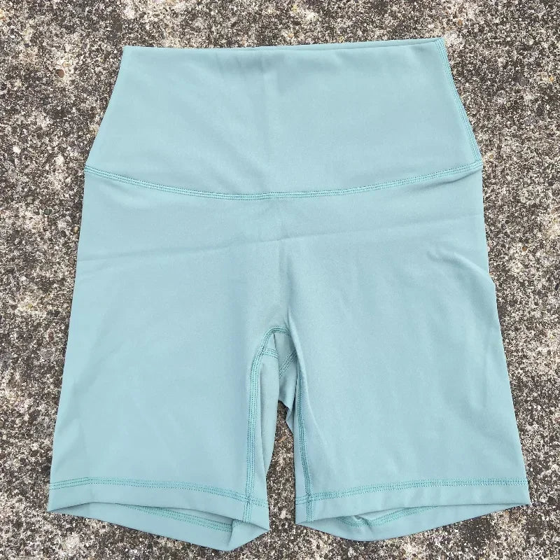 High Waist Seamless Yoga Shorts with Pocket