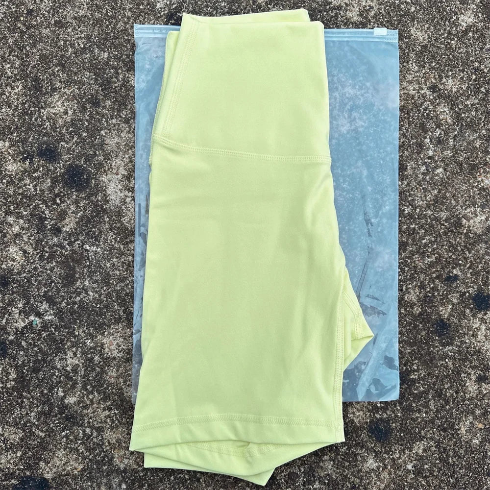 High Waist Seamless Yoga Shorts with Pocket