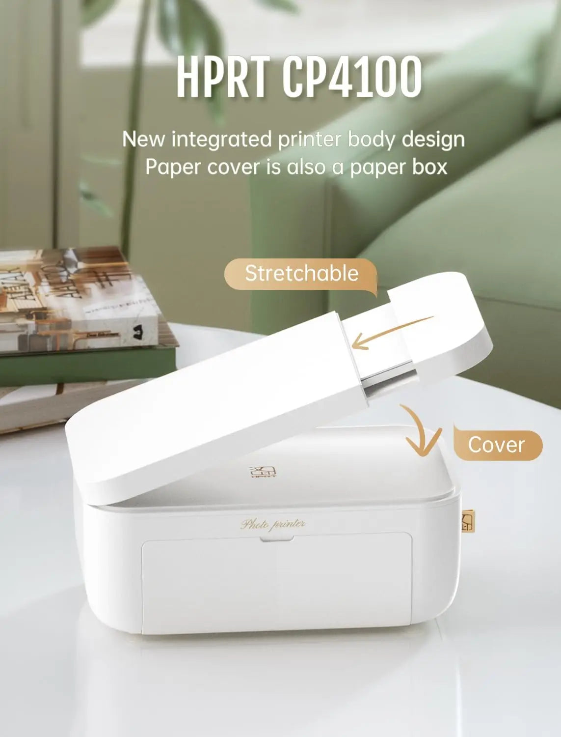 4x6inch Mini Portable 300dpi Color Photo Printer Wifi Wireless Connect Print with Cartridge Ribbon High Quality Picture Print