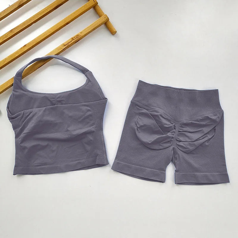 Open Back Longline Yoga Set, 2 Piece