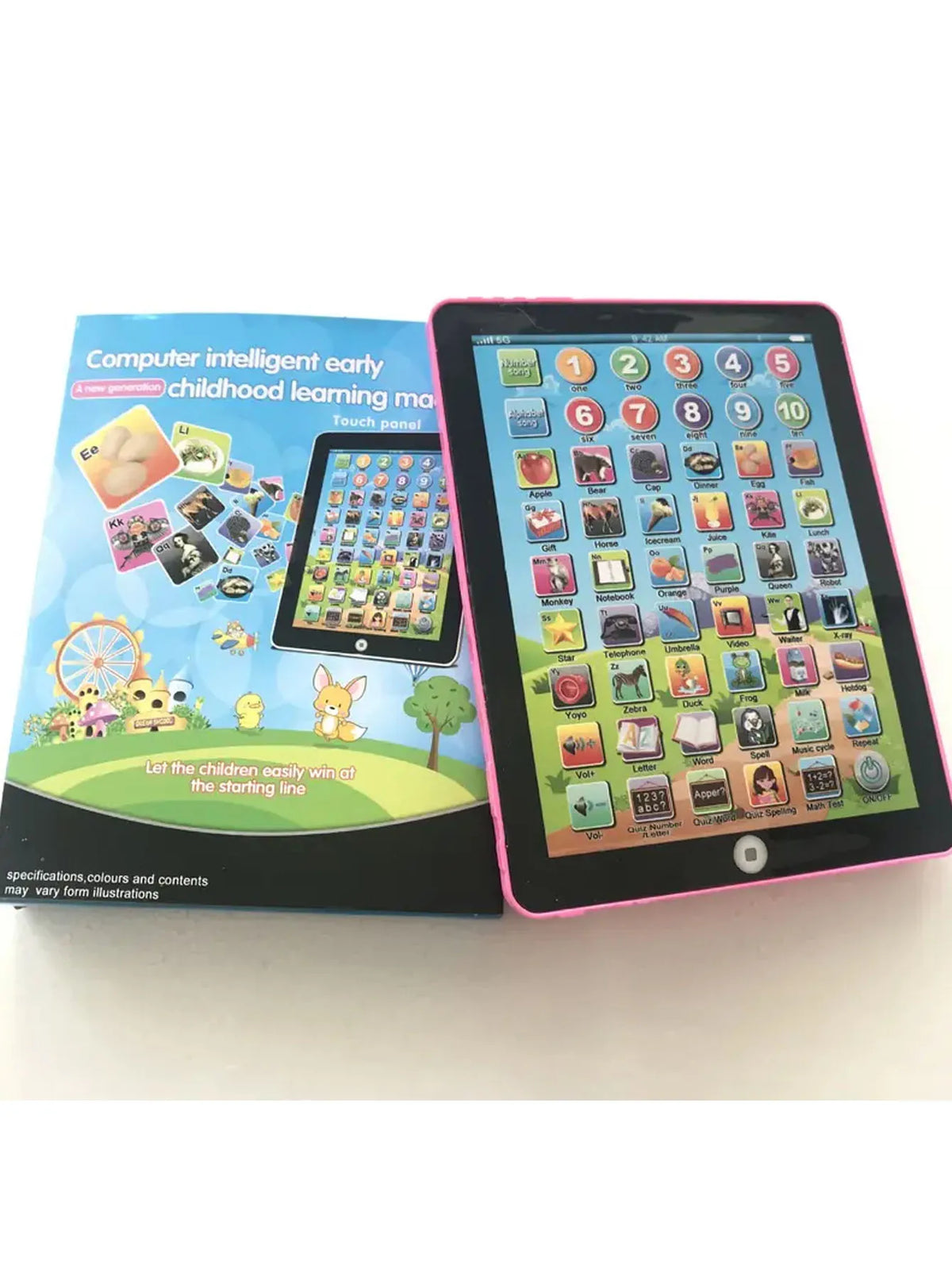 Simulation Tablet Toys, Kids Learning Pad/Tablet Interactive Toddler Toys With Words Numbers Alphabets Music Electronic Educatio