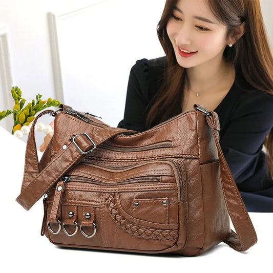 Multi Pocket Crossbody Shoulder Bag