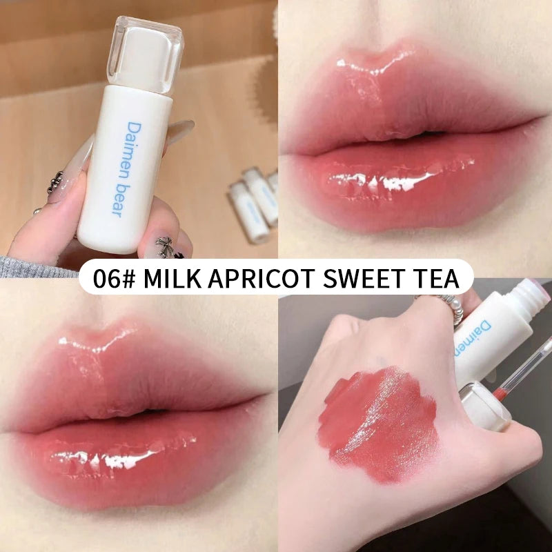 DaiMenBear Blue Oxygen Mirror Lip Gloss pseudo-natural Whitening for autumn and winter girls
