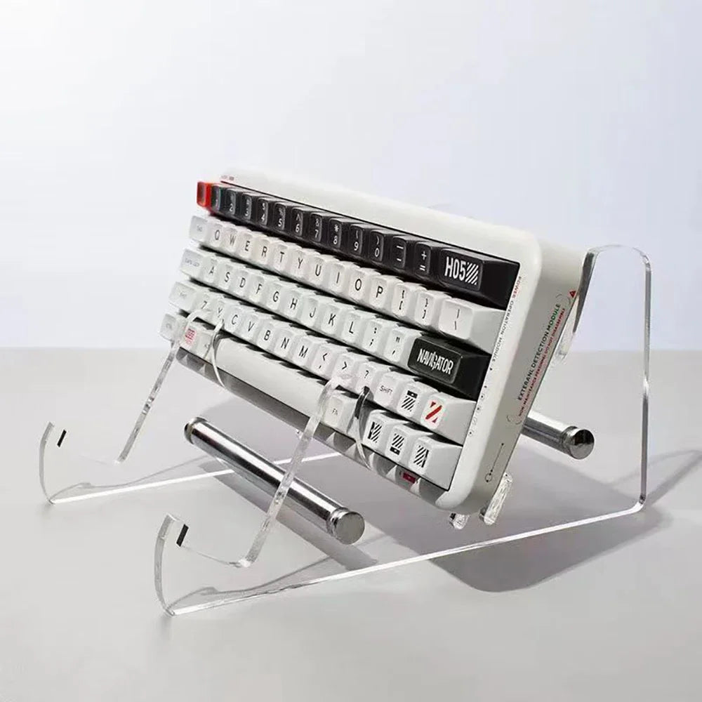 Clear Acrylic Mechanical Keyboard Display Stand Single Double Layer Storage Tray Holder Organizer Support Bracket For Keyboard