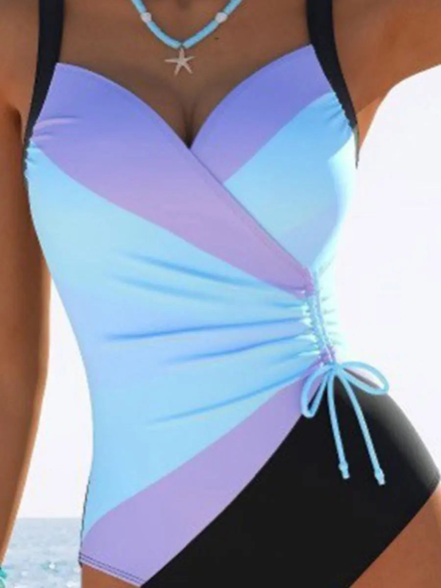 One-piece Bikini Swimsuit Beach Print Slim Fit Vacation Swimsuit  Trikini Swimwear Women Слитный Купальник Женск Monokini