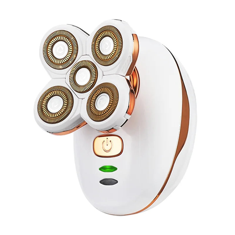 USB Electric Shaver with 5 Rotating Blades, Can Also Be Used as a Bald Head Machine Tool