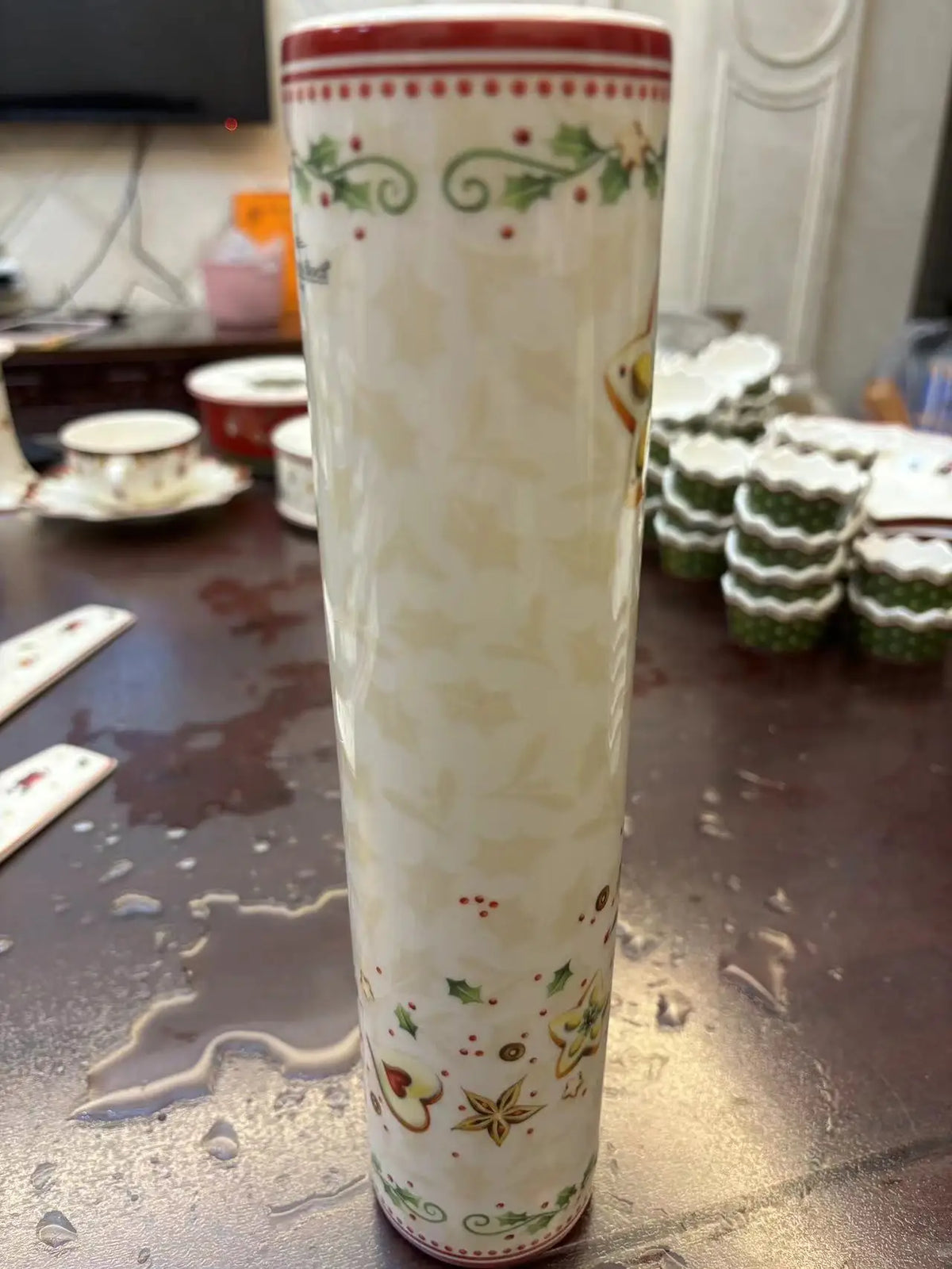 German V Bao Tableware Christmas Biscuits Plate Dish Rectangular Mug Plate Salad Dish Dessert Plate Fruit Holder