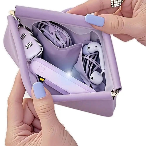 Bullet Storage Bag with Automatic Closure, Wired Headphone Storage