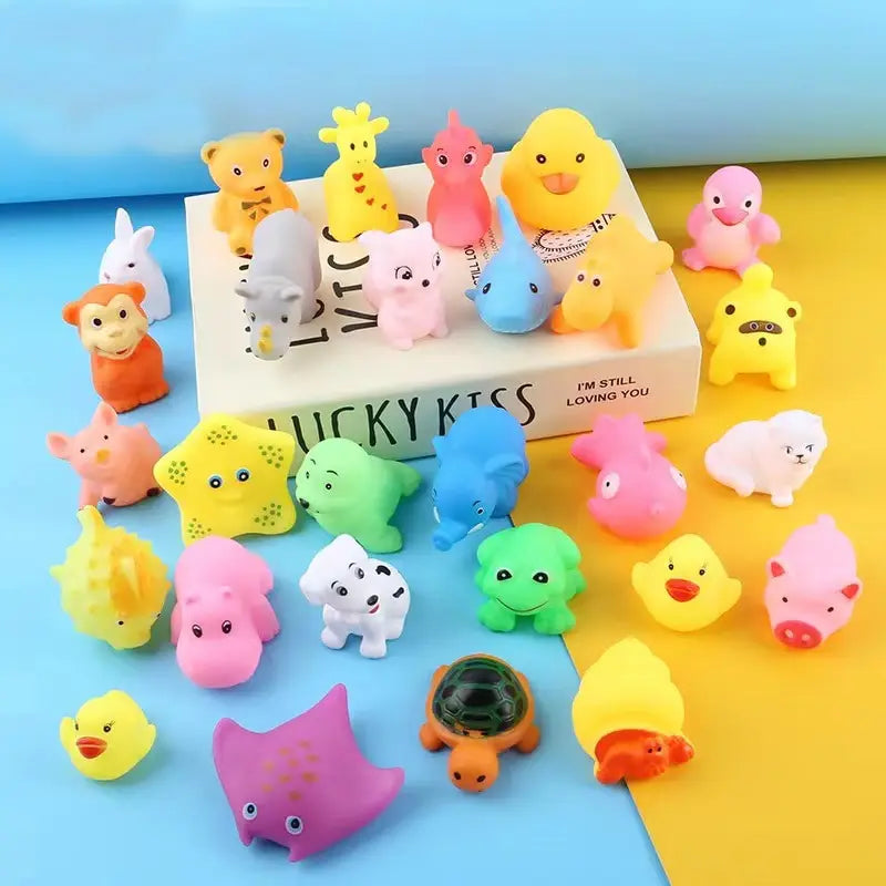 8 Pcs Set Bathing Toys Random Animal Bathing Splashing Sounds Small Toys