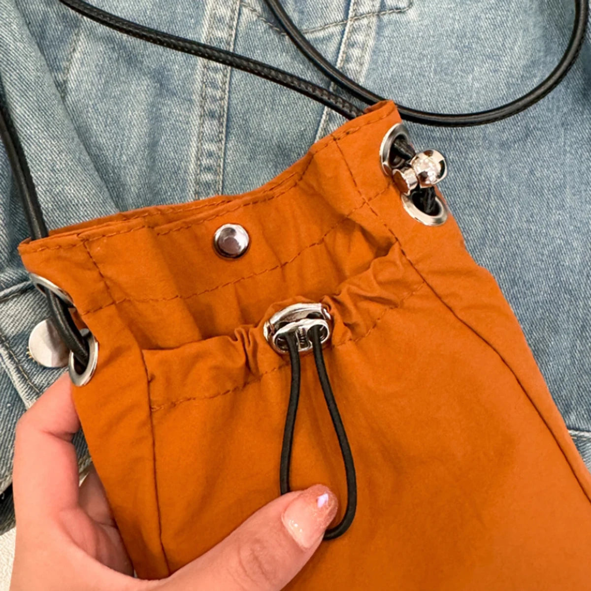 Nylon Crossbody Bag Soft Mini Phone Wallet Multifunctional Square