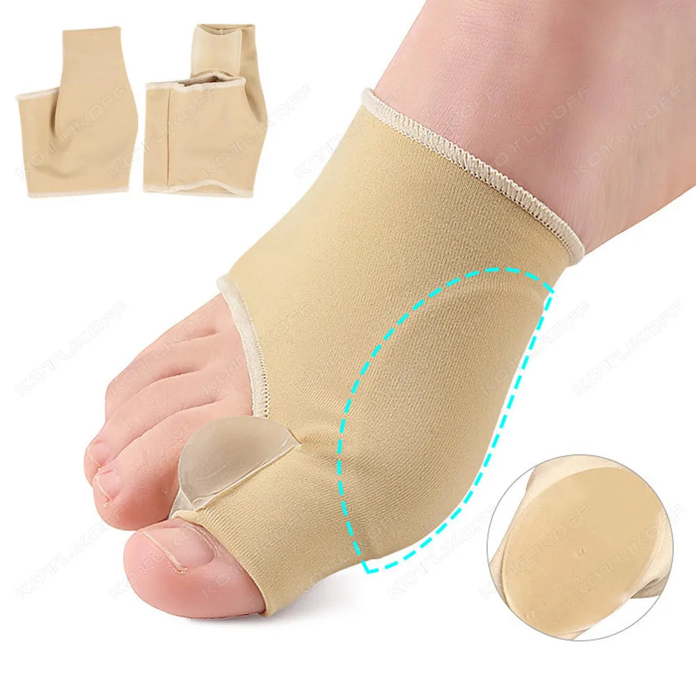 Toe Separator Forefoot Pads Silicone Cushion Pad Pain Relief Shoes Insoles Finger Toe Hallux Valgus Corrector Gel Pads Foot Care