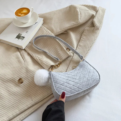 Mini Shoulder Bags for Women Fashion Felt Women's Bag Design Advanced