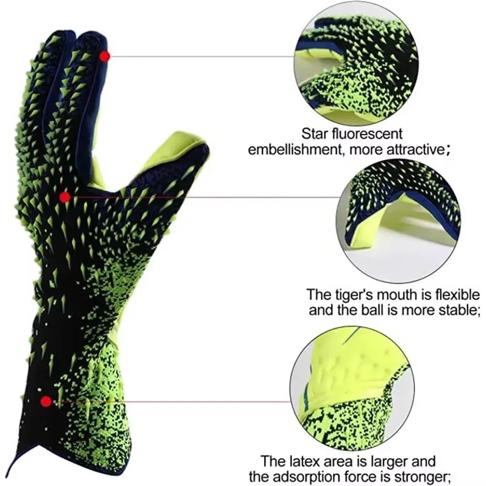 One Pair of Goalkeeper Gloves for Adults and Students, Latex Wear-Resistant and Anti-Slip, for Football Matches and Training