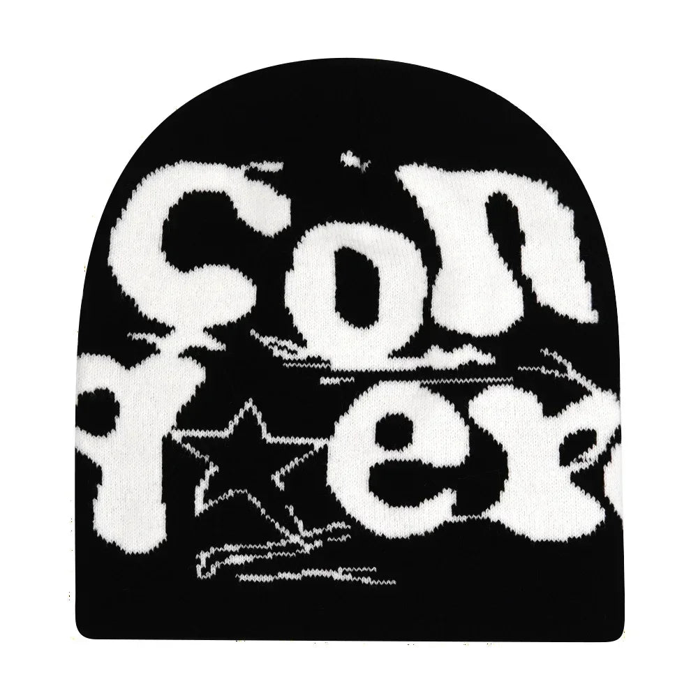 Y2K Letter Knitted Winter Autumn Beanie Cap Men Women Kanye Beanies Gorras Hombre Top Warm Skiing Hat Ear Hats Hip Hop Skullcap
