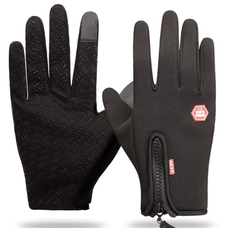 Winter Warm Cycling Gloves Bicycle Warm Touchscreen Full Finger Glove Waterproof Outdoor Bike Skiing Fishing Motorcycle Riding