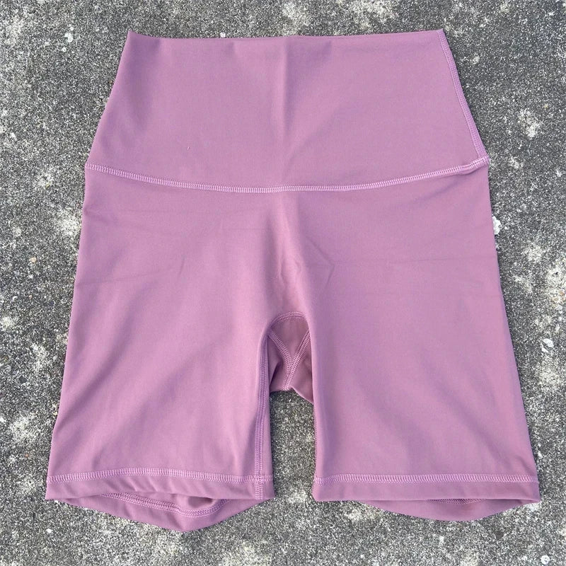 High Waist Seamless Yoga Shorts with Pocket