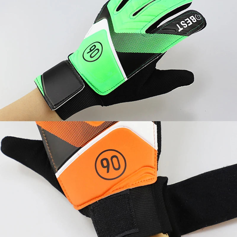 New-1Pair Soccer Goalkeeper Gloves Anti-Collision Latex PU Goalkeeper Hand Protection Gloves Football Accessories For Kids