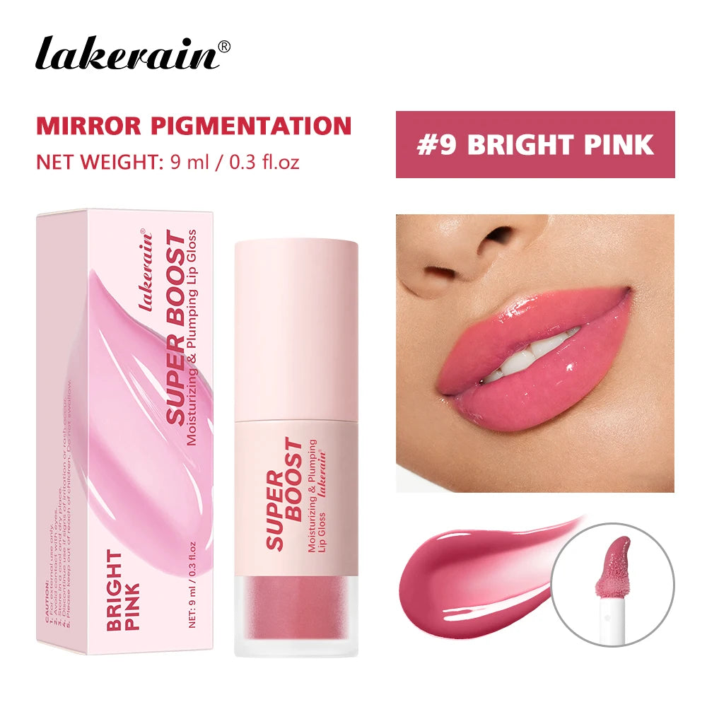 Plumping Lip Gloss Non-Sticky Boosted Mirror Shine And Volume Lip Skin Smooths Hydrating Moisturizing Lip Gloss Cosmetics
