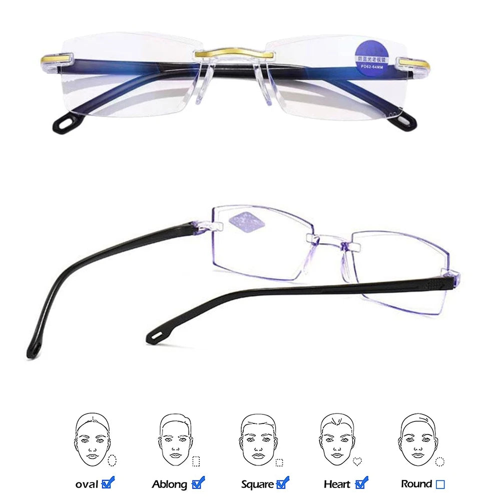 Blue Light Blocking Glasses for Men Women Computer Gaming Glasses TV Glasses Lightweight Anti-Glare Eyestrain Reading Eyewear