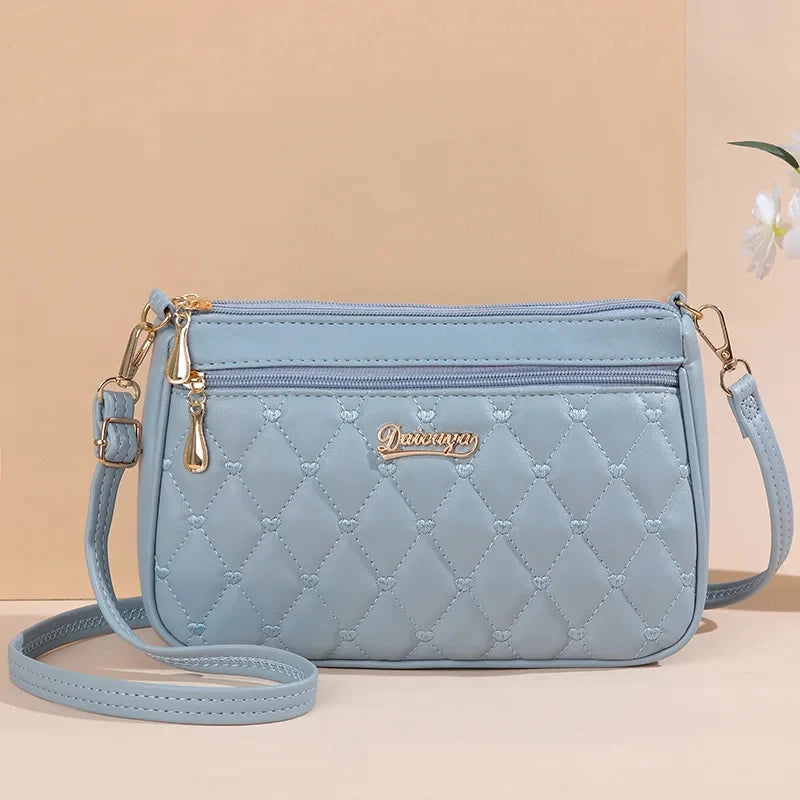 Large Flap Crossbody Bag in Pink