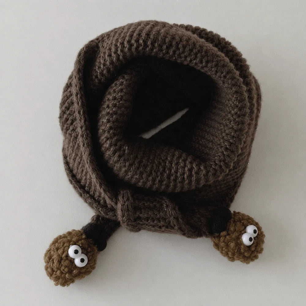 Fashion Windproof Knitted Scarf Soft Keep Warm Children Neck Warmer Thick Autumn Winter Children Muffler for Boys Girls