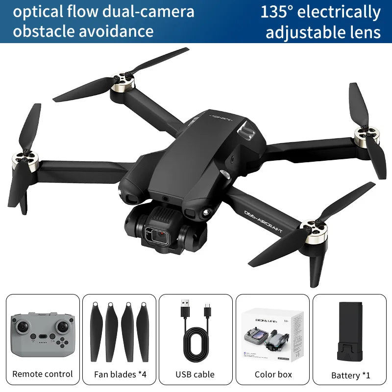New D66 Drone with Large Screen Brushless Motor Obstacle Avoidance Remote Control Aircraft for Outdoor Entertainment