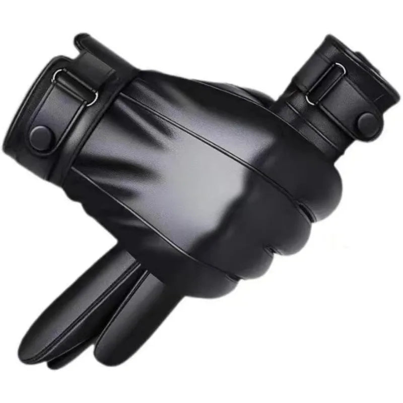 Winter Gloves for Men Genuine Leather Warm Touchscreen Gloves Outdoor Cycling Real Sheepskin Warm Driving Motorcycle Gloves