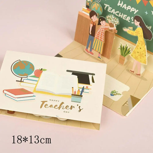 Thank You Card Pop-Up 3D Greeting Cards for Thanksgiving teacher's day Gratuation Anniversary Thanksgiving card
