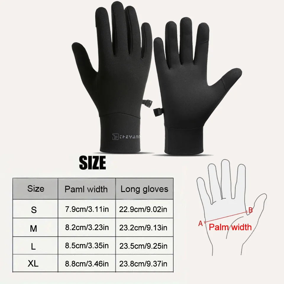 GTUBIKE Winter Warm Cycling Gloves Bicycle Warm Touchscreen Full Finger Glove Waterproof Outdoor Bike Skiing Fishing Riding