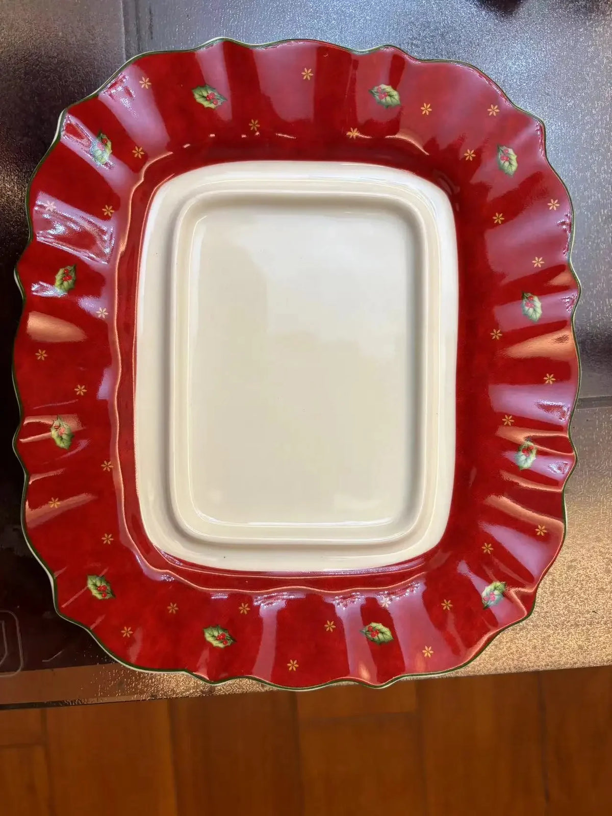 German V Bao Tableware Christmas Biscuits Plate Dish Rectangular Mug Plate Salad Dish Dessert Plate Fruit Holder