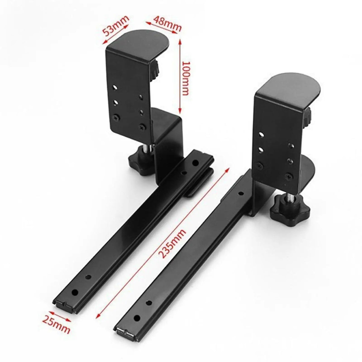 2 Pieces Under Desk Keyboard Tray Slide Keyboard Slides Lap Tray Cabinet Drawer