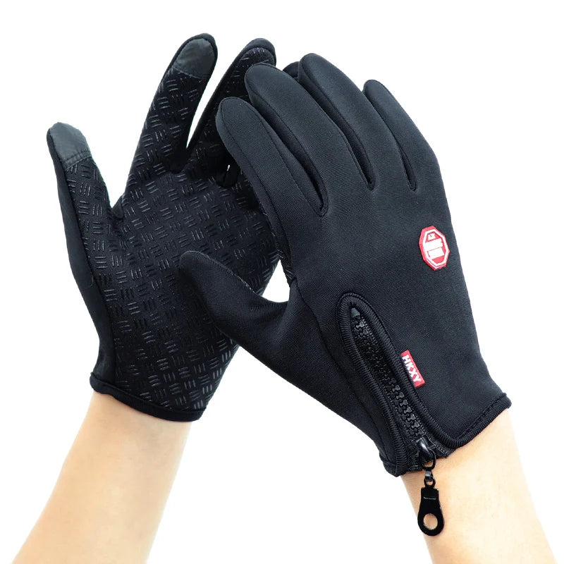 Winter Thermal Bike Gloves for Men Women, Windproof Non-Slip Touchscreen, Warm Outdoor Cycling Driving Motorcycle Gloves