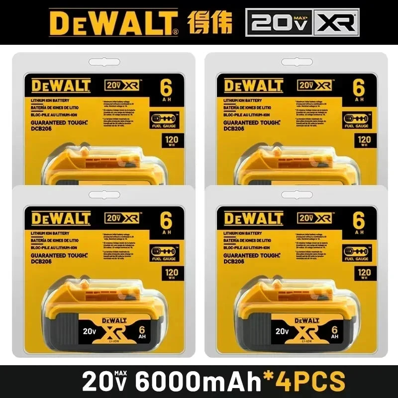 100%Original DEWALT 20V 6000mAh battery For DCB606 DCB609 DCB182 DCB205 DCB206 DCB209 power tool battery air transport