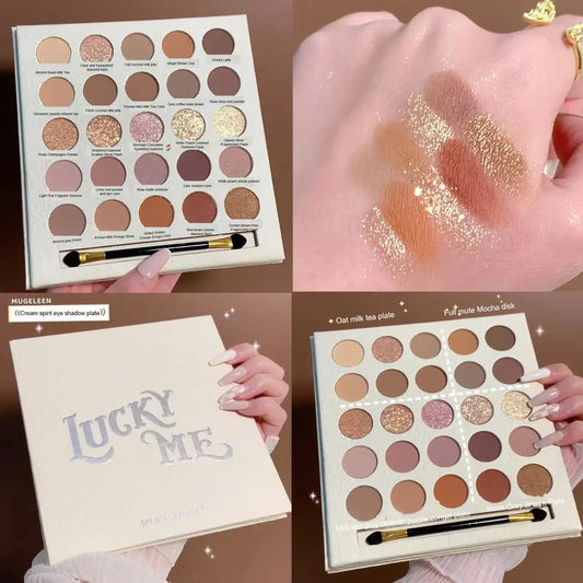 25 Colour Earth Tone Eyeshadow Palette with Brush