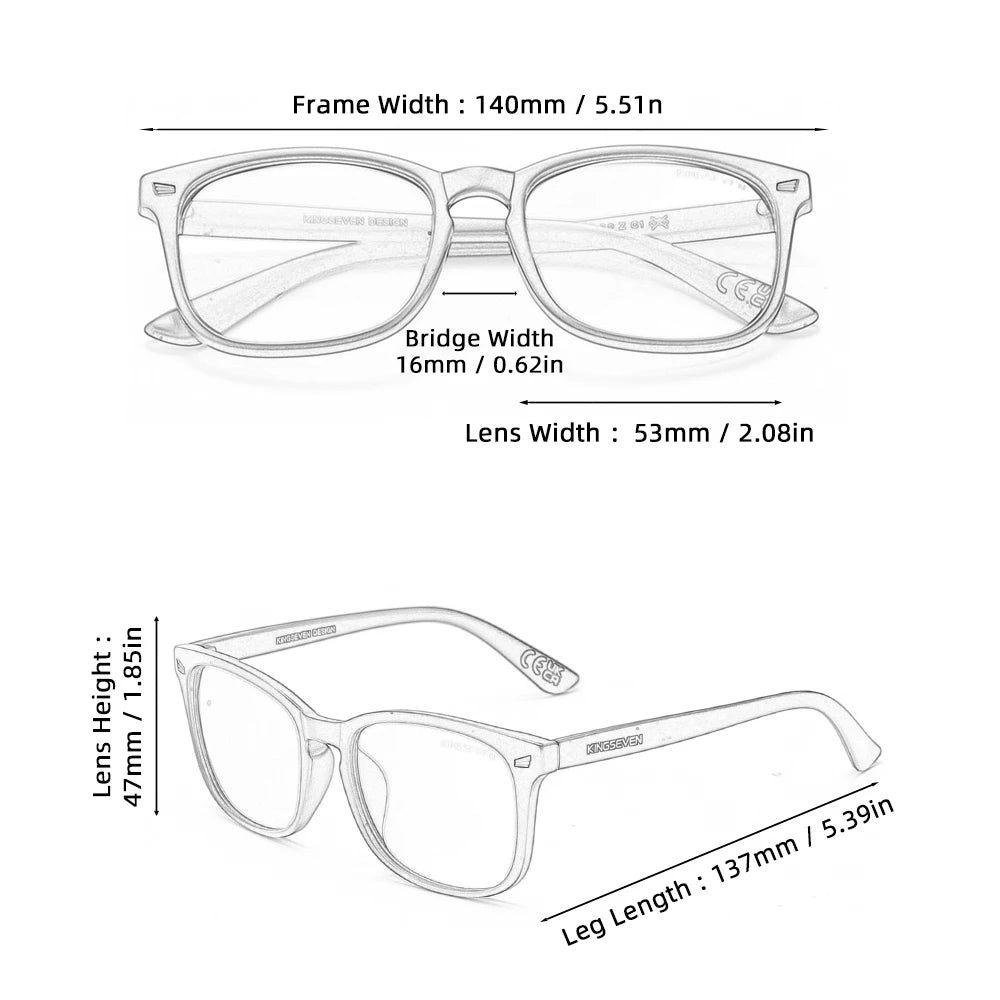 Classic Square Men's and Women's Fashionable Anti Blue Light Glasses Suitable for Daily Wear