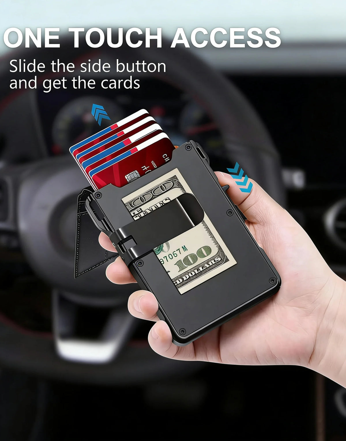 Men RFID Blocking Slim Minimalist Wallet Leather Bifold Front Pocket