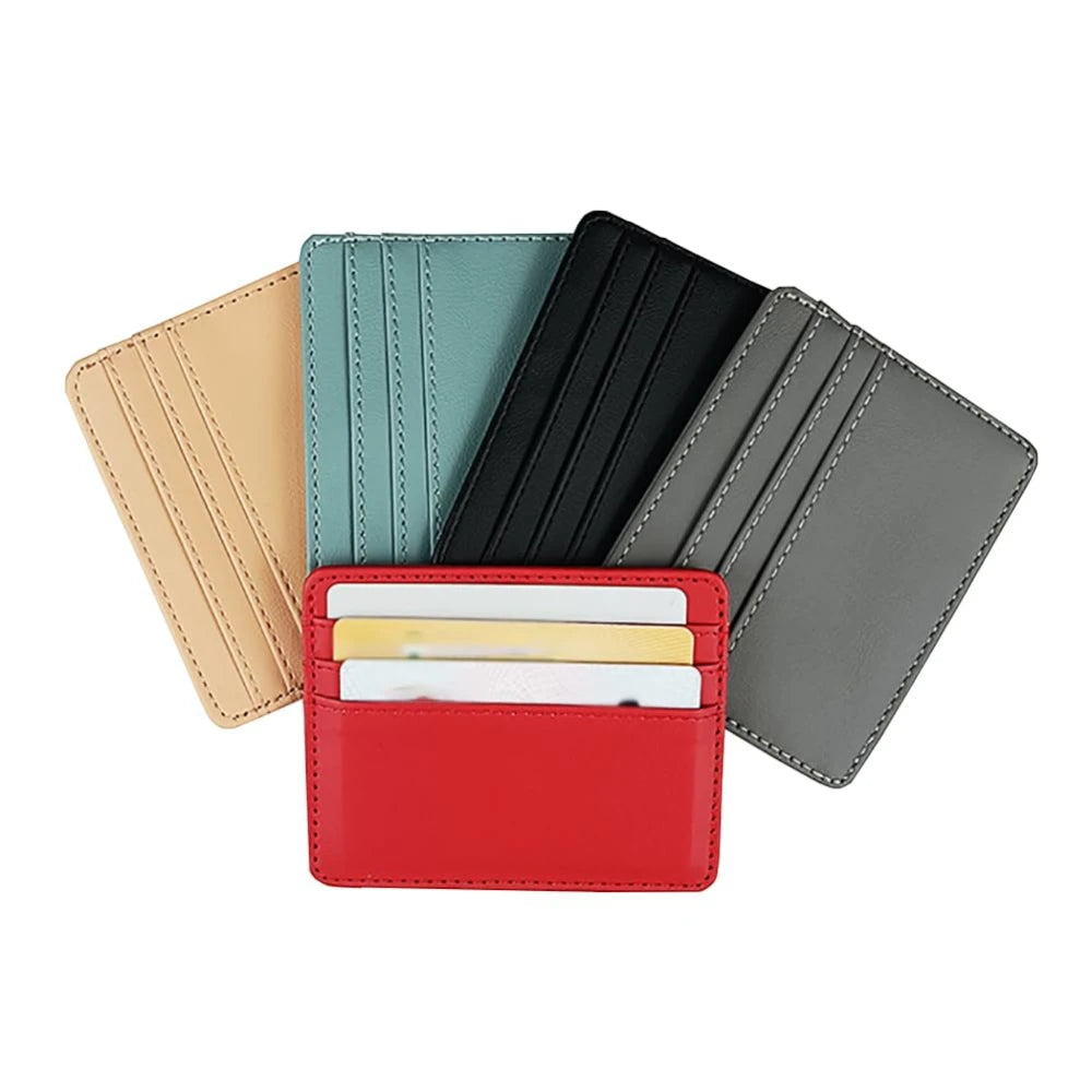 Ultra-thin Leather Mini Wallet Slim Bank Credit Card Holder Men's