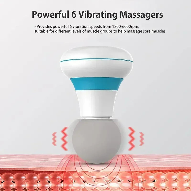 Massage Gun Mini Massager Gun 35DB Ultra Quiet Portable Electric Handheld Body Massager Type-C Charging