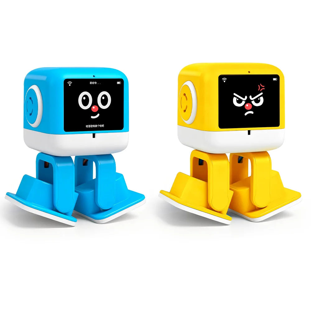 WLtoys AI Robot with LCD Display Touch Interactive Voice Control Chat Dance Educational Learning Companion Toy for Kids
