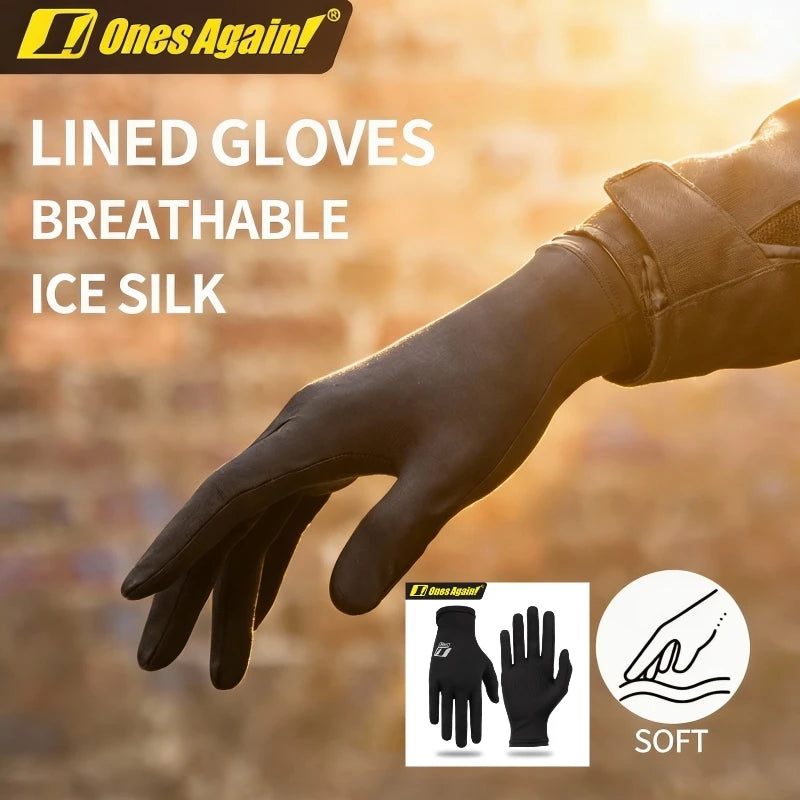 Winter Summer Motorcycle Gloves Black Ice Silk Inner Liner Breathable Sweat Absorption Quick Drying Riding Equipment Accessories