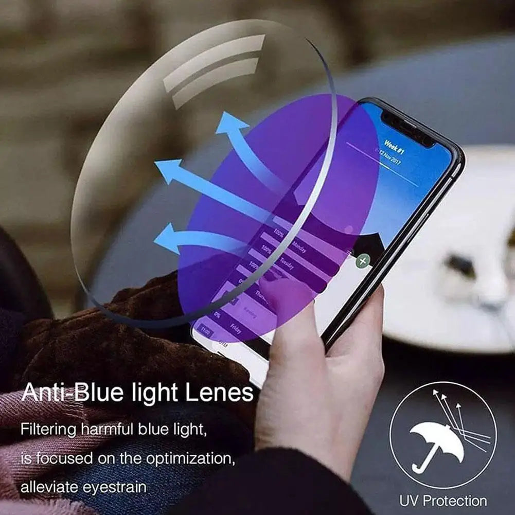 Blue Light Blocking Glasses for Men Women Computer Gaming Glasses TV Glasses Lightweight Anti-Glare Eyestrain Reading Eyewear