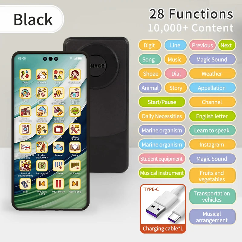 Baby Phone Toy Simulation Music Sound Telephone Toy Toddler Puzzle Early Education Toy Phone Mobile Phone Model Toy Gifts