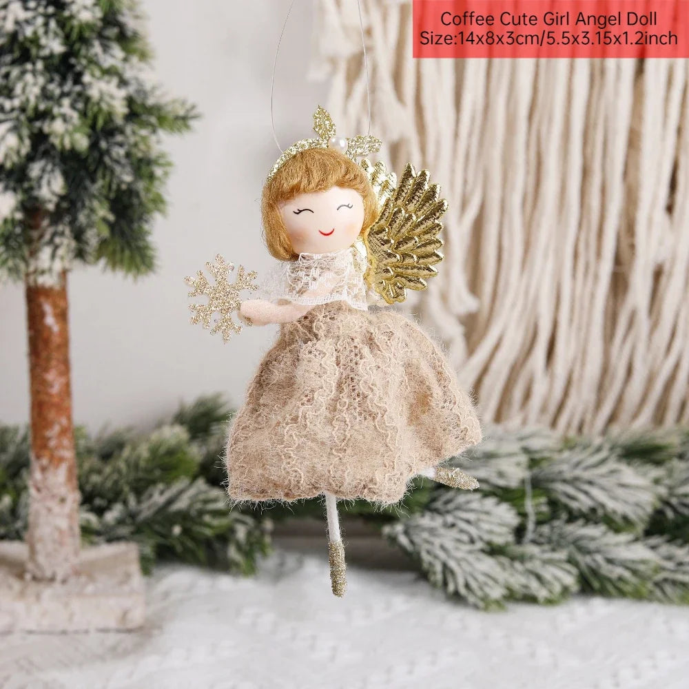 Christmas Angel Dolls Merry Christmas Tree Decoration for Home 2023 Cristmas Xmas Navidad Natal Noel Gifts Happy New Year 2024