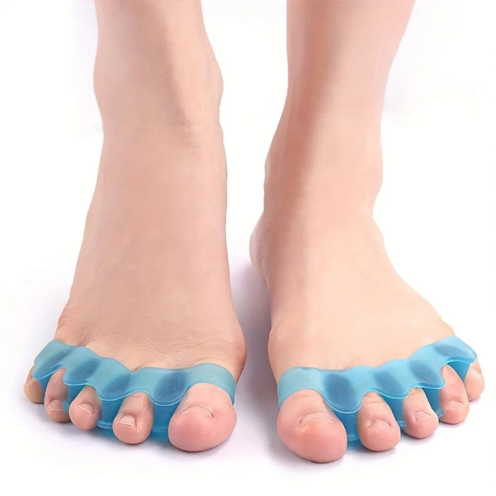 2 soft touch silicone toe spacers, reusable toe spacers for feet