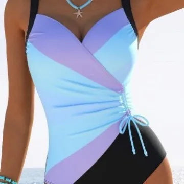 One-piece Bikini Swimsuit Beach Print Slim Fit Vacation Swimsuit  Trikini Swimwear Women Слитный Купальник Женск Monokini