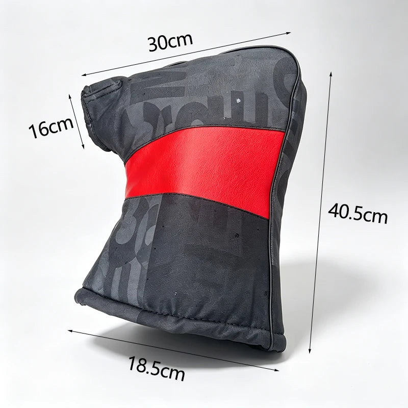 Winter Motorcycle Handlebar Gloves Waterproof Windproof Warm PU Leather Hand Snowmobile E-Bike Motorbike Thermal Thickened Glove