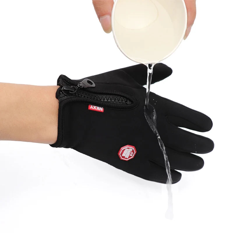 Winter Thermal Bike Gloves for Men Women, Windproof Non-Slip Touchscreen, Warm Outdoor Cycling Driving Motorcycle Gloves
