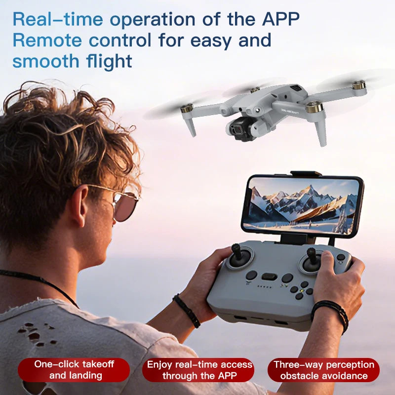 New D66 Drone with Large Screen Brushless Motor Obstacle Avoidance Remote Control Aircraft for Outdoor Entertainment